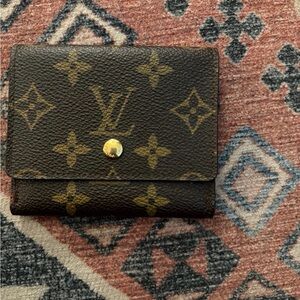 Louis Vuitton Brown and Gold Monogram Card Holder
